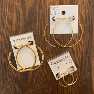 Gold hoop earrings